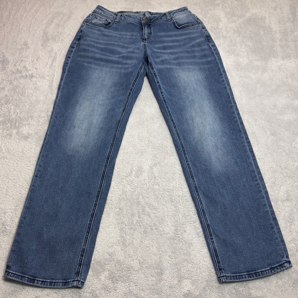 Poetic Justice Verla True Boyfriend Jeans Women 29R Blue Medium Wash Straight